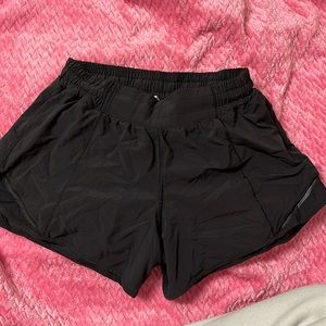 Black Lululemon size 6 Hotty Hot Shorts